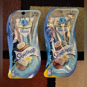 2 Skintimate Coconut Delight Women's 3-Blade Disposable Razors, 4 Ct